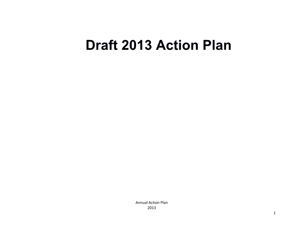 Draft 2013 Action Plan