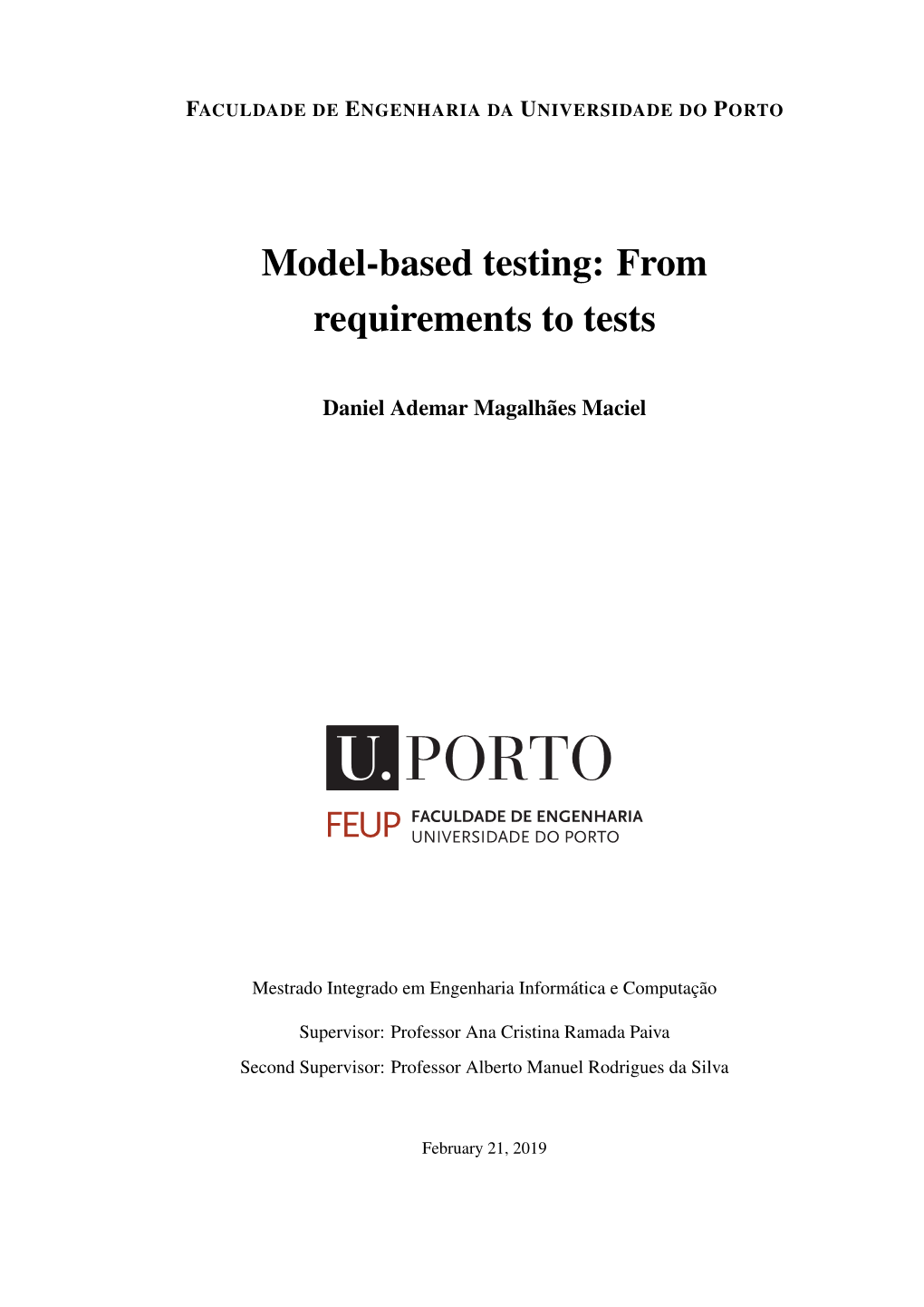 Model-Based Testing: from Requirements to Tests