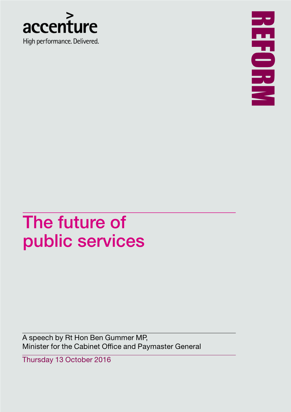The Future of Public Services