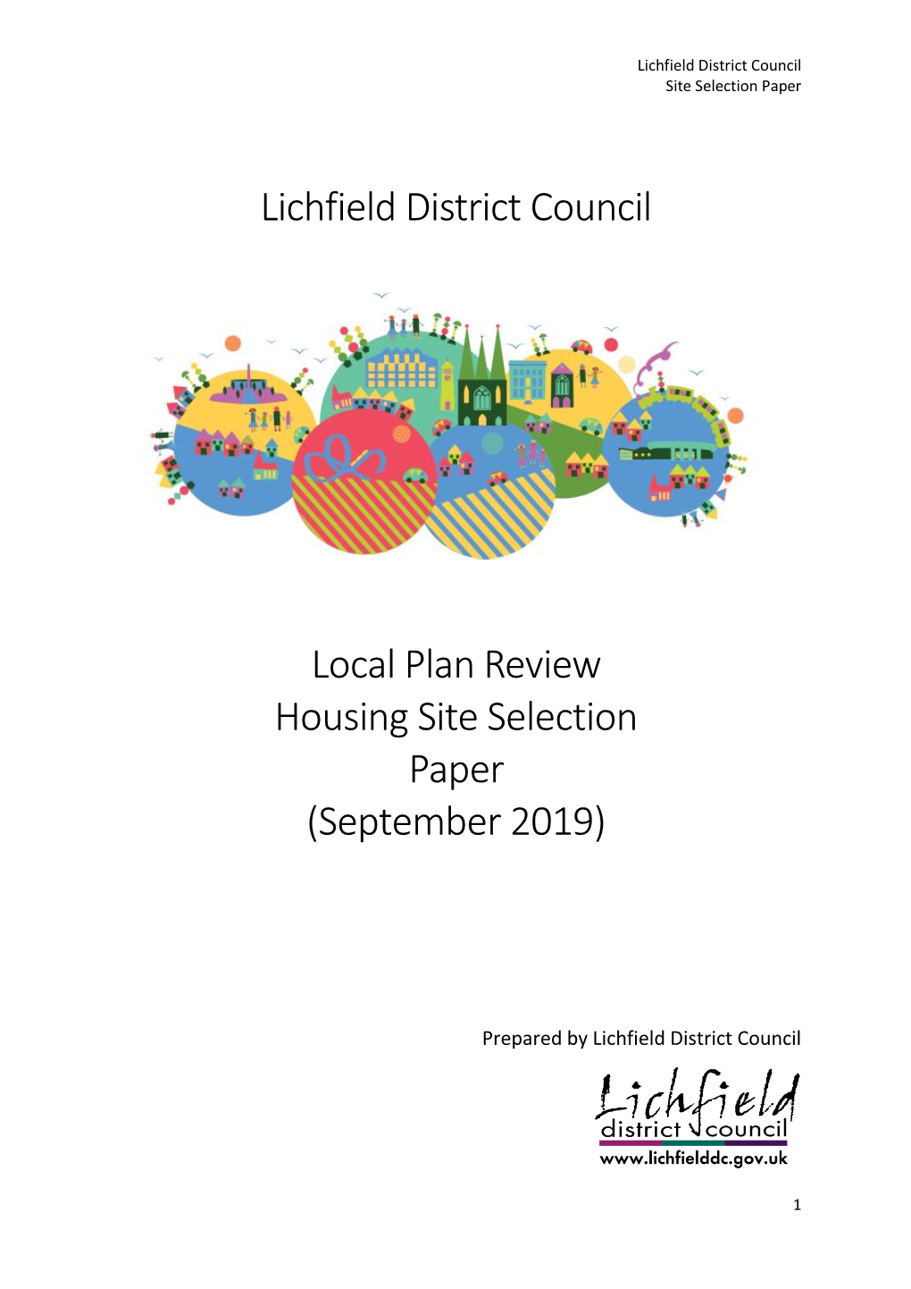Lichfield District Council Local Plan Review Housing Site Selection Paper