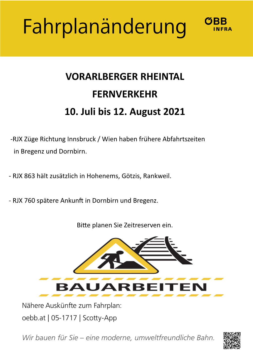 VORARLBERGER RHEINTAL FERNVERKEHR 10. Juli Bis 12