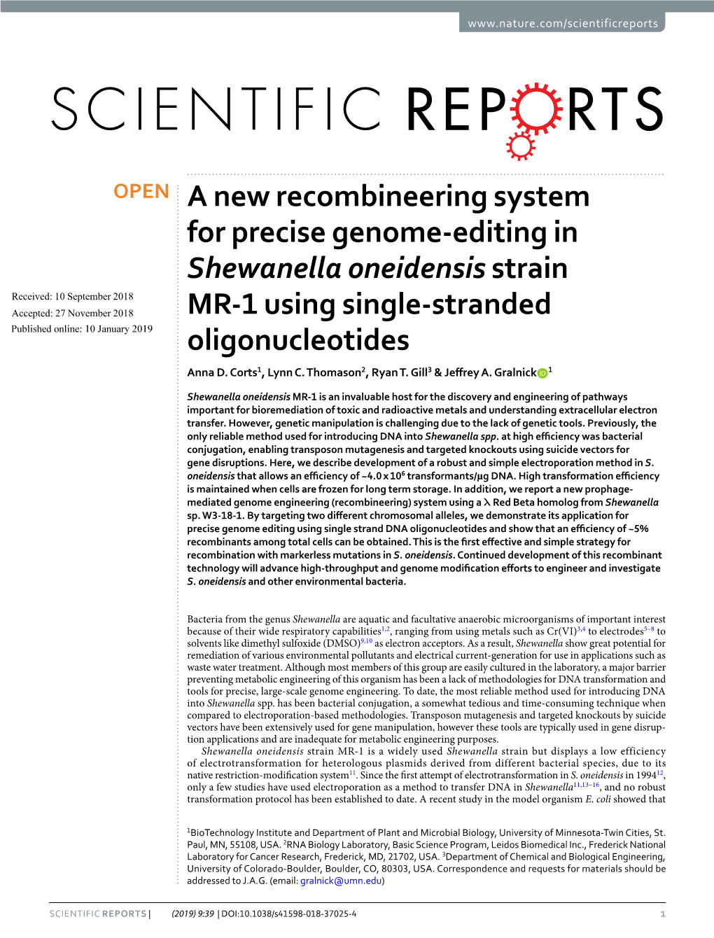 A New Recombineering System for Precise Genome-Editing In