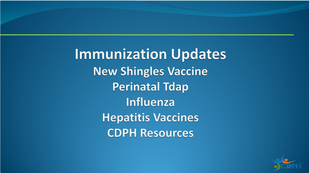 Immunization Updates