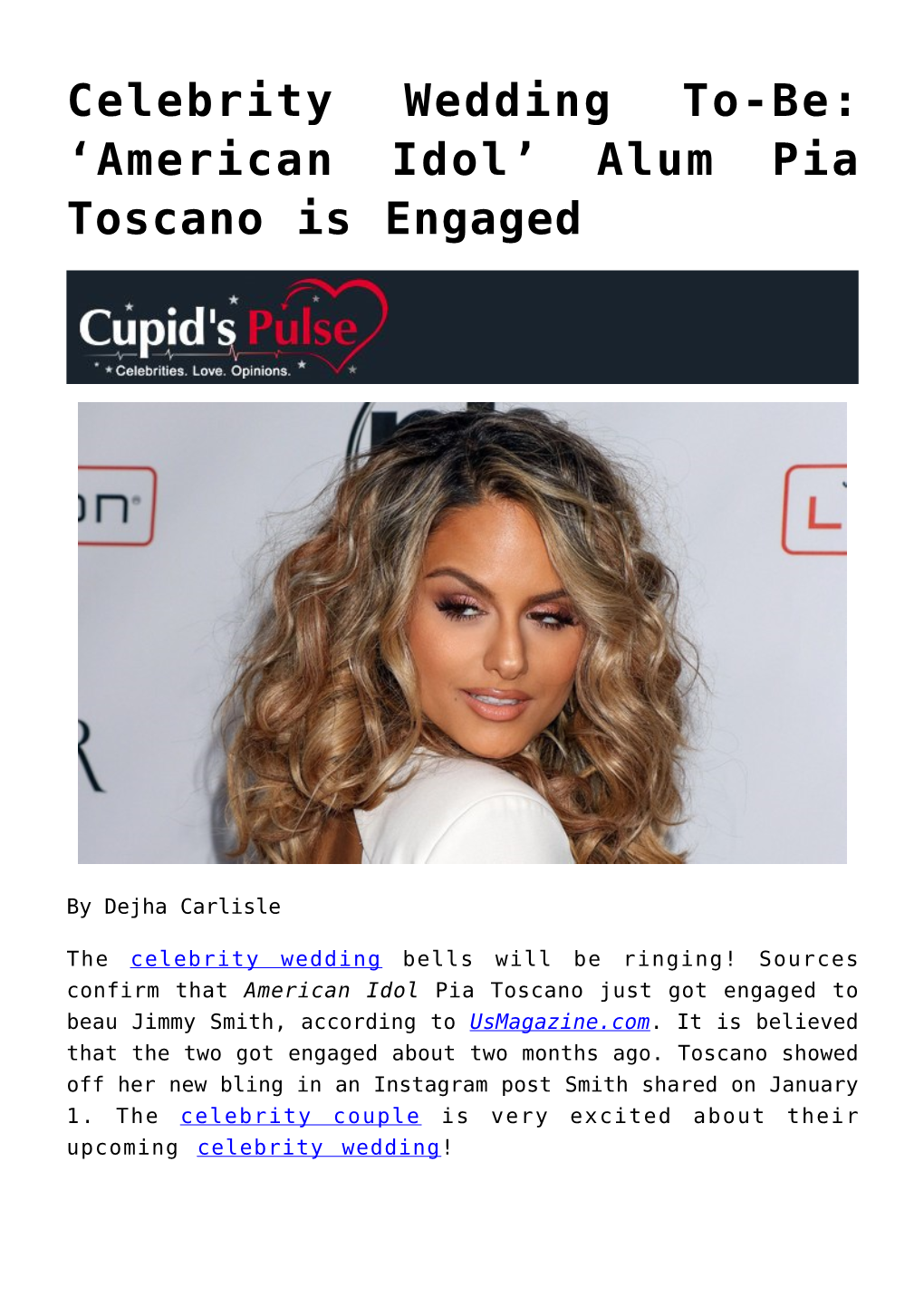 Alum Pia Toscano Is Engaged,What’