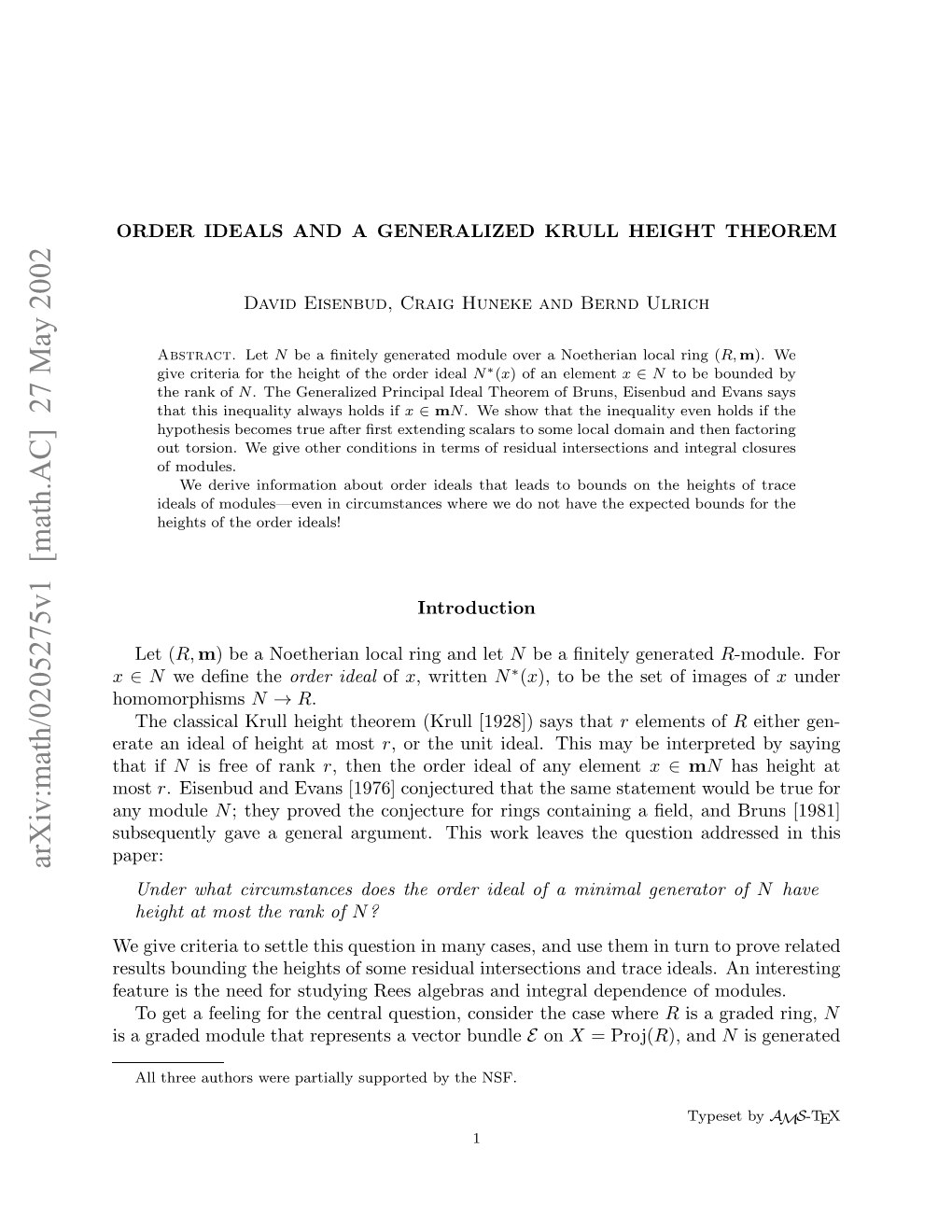 [Math.AC] 27 May 2002