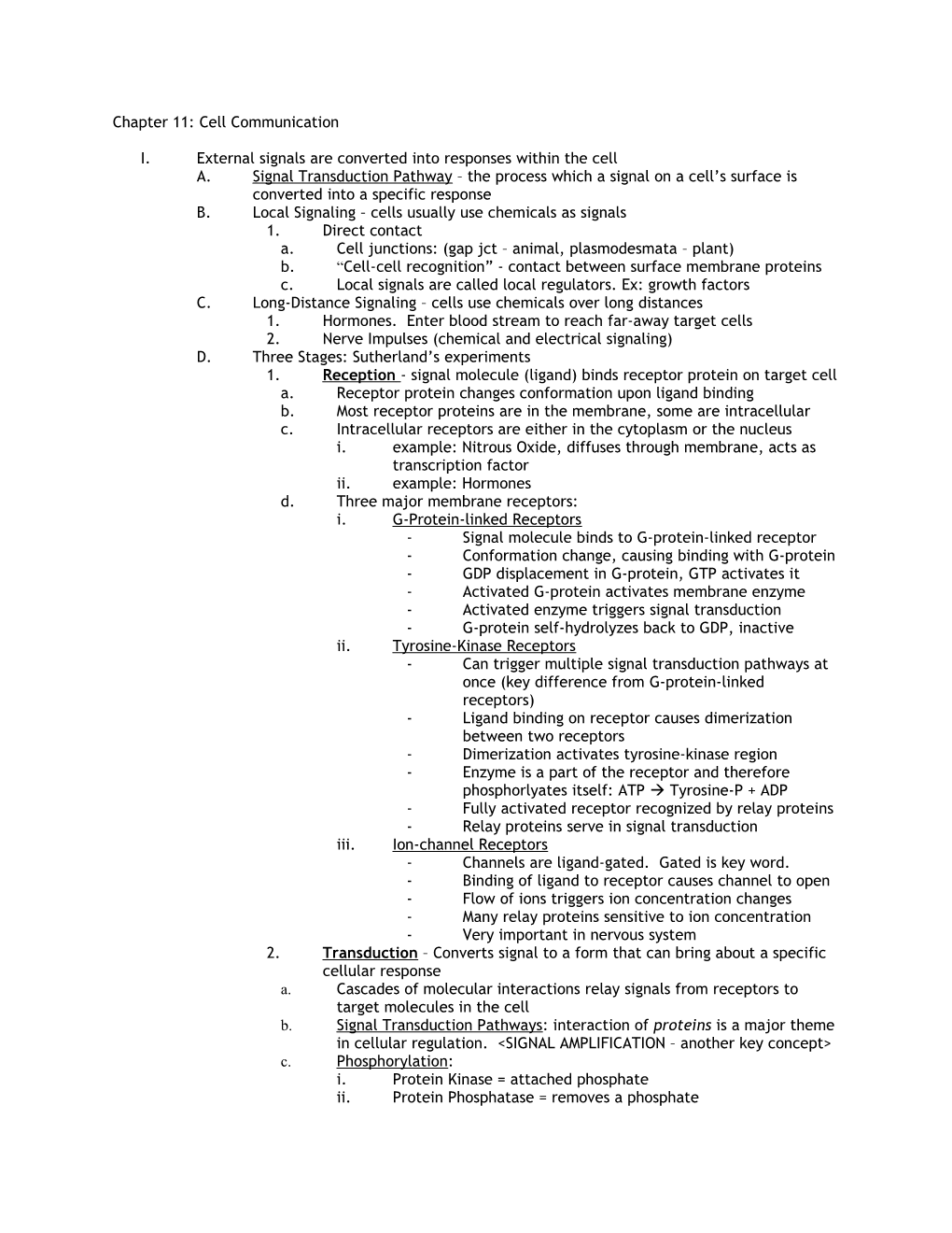 Chapter 11: Cell Communication s1