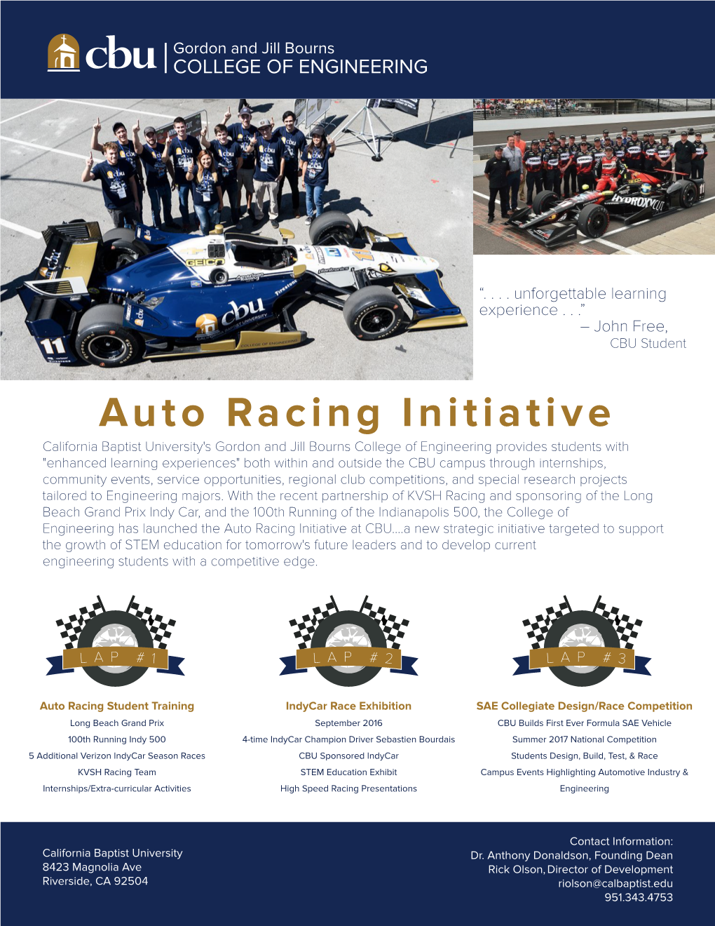 Auto Racing Initiative Flyer