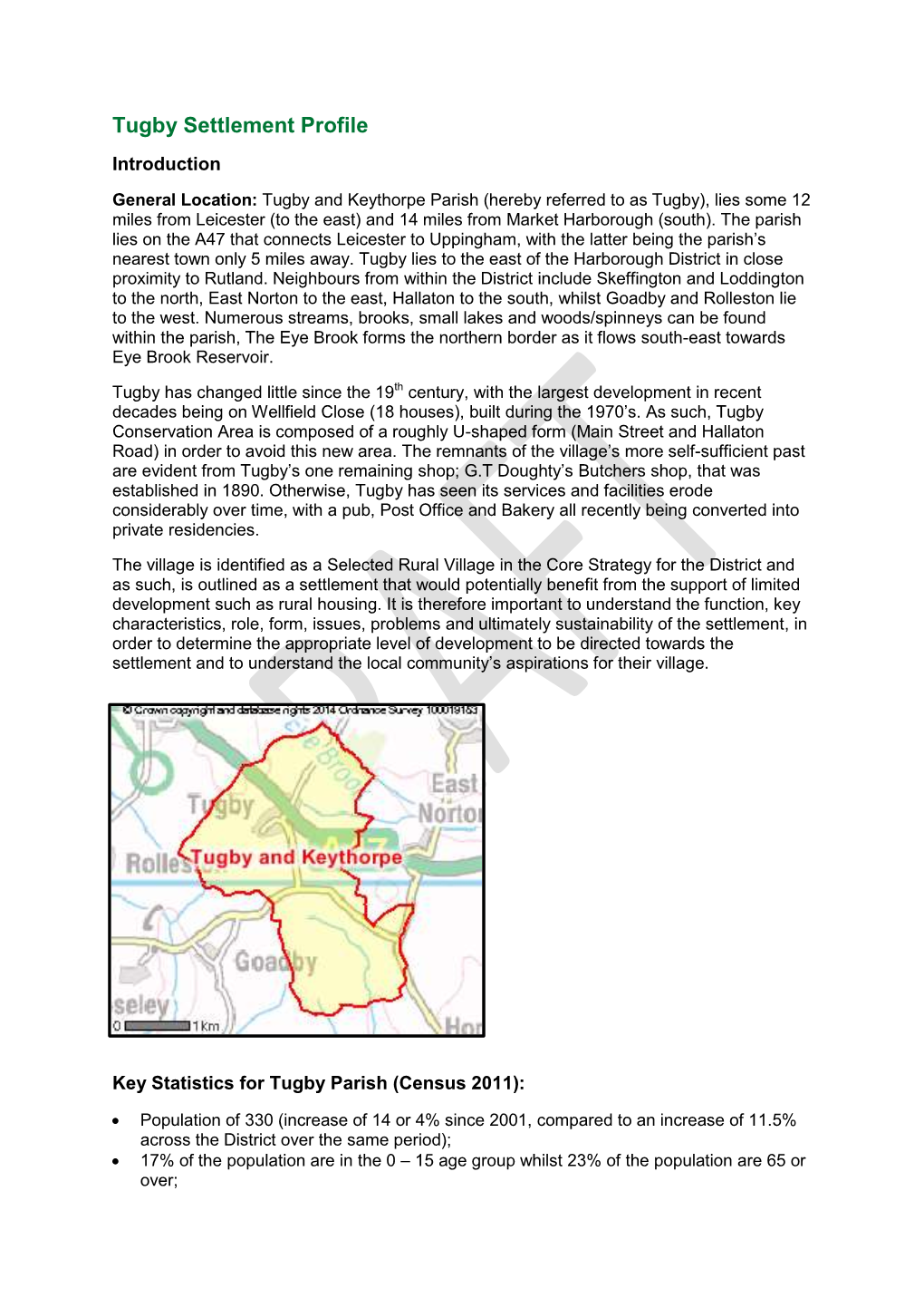 Tugby Settlement Profile Introduction