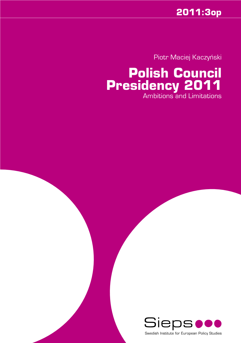 Polish Council Presidency 2011 Ambitions and Limitations