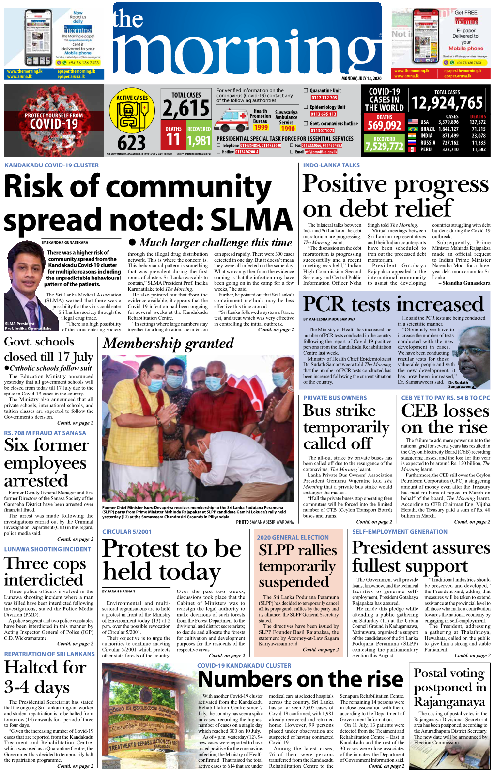Risk of Community Spread Noted