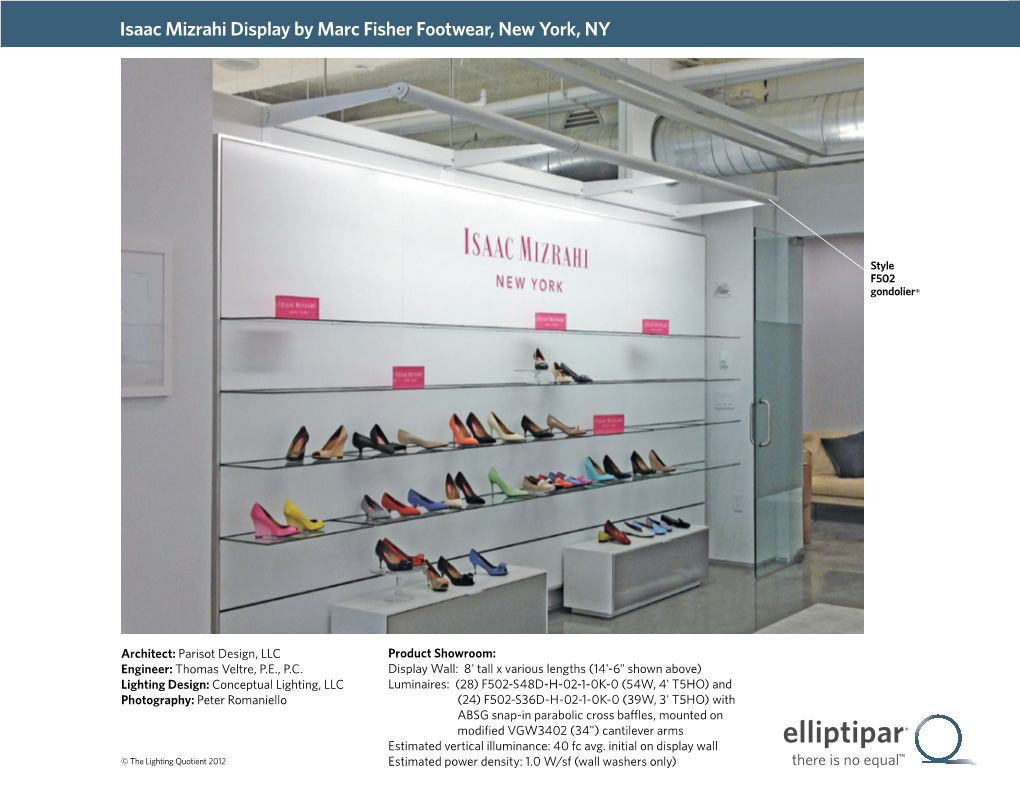 Isaac Mizrahi Display by Marc Fisher Footwear, New York, NY