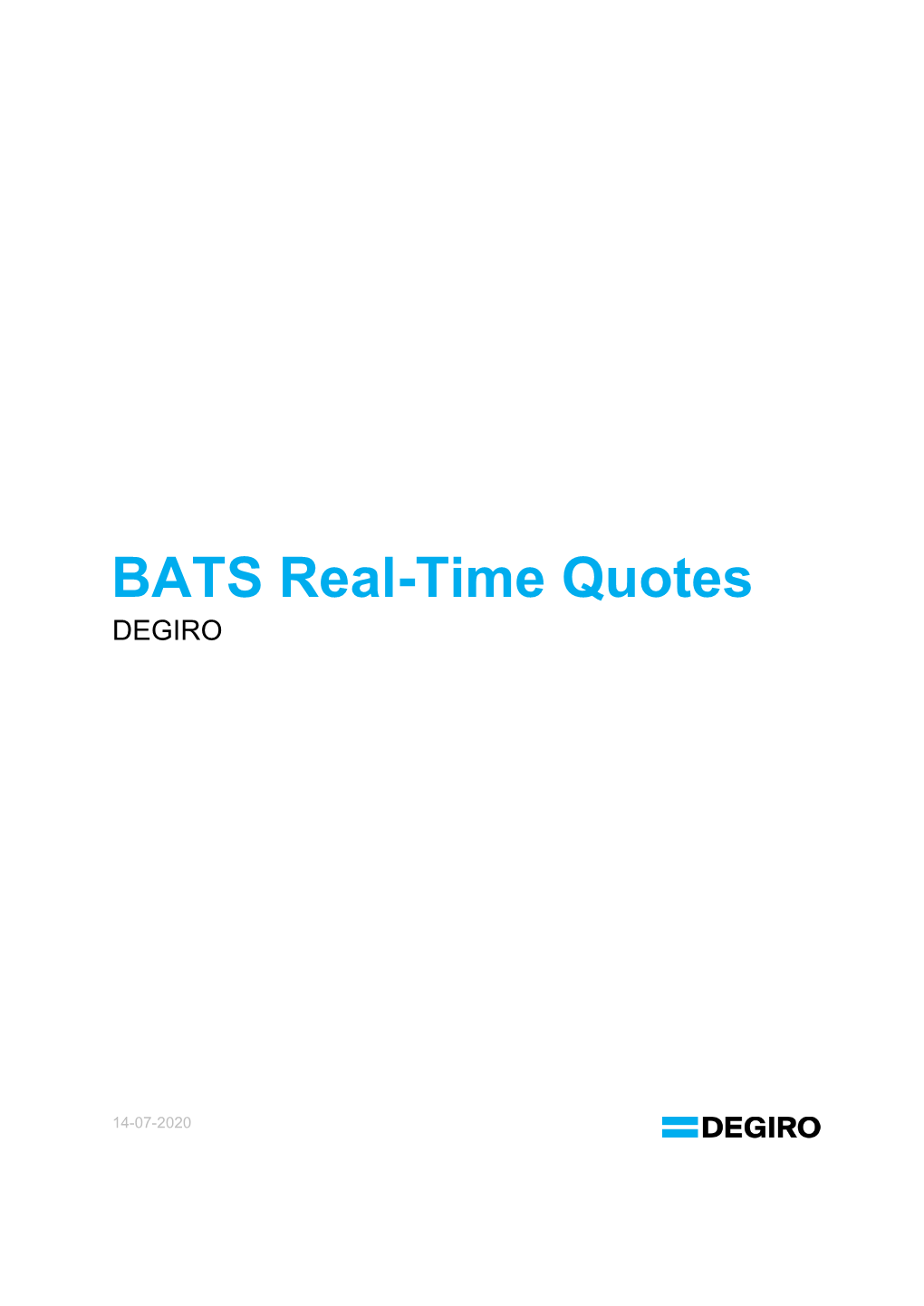 BATS Real-Time Quotes DEGIRO