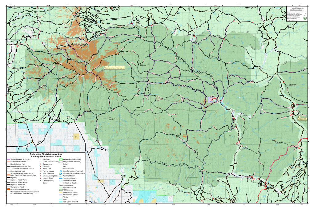 Trails in the Gila Wilderness Area Recently Maintained & Cleared