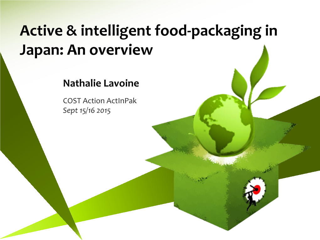 Active & Intelligent Food-Packaging in Japan: an Overview