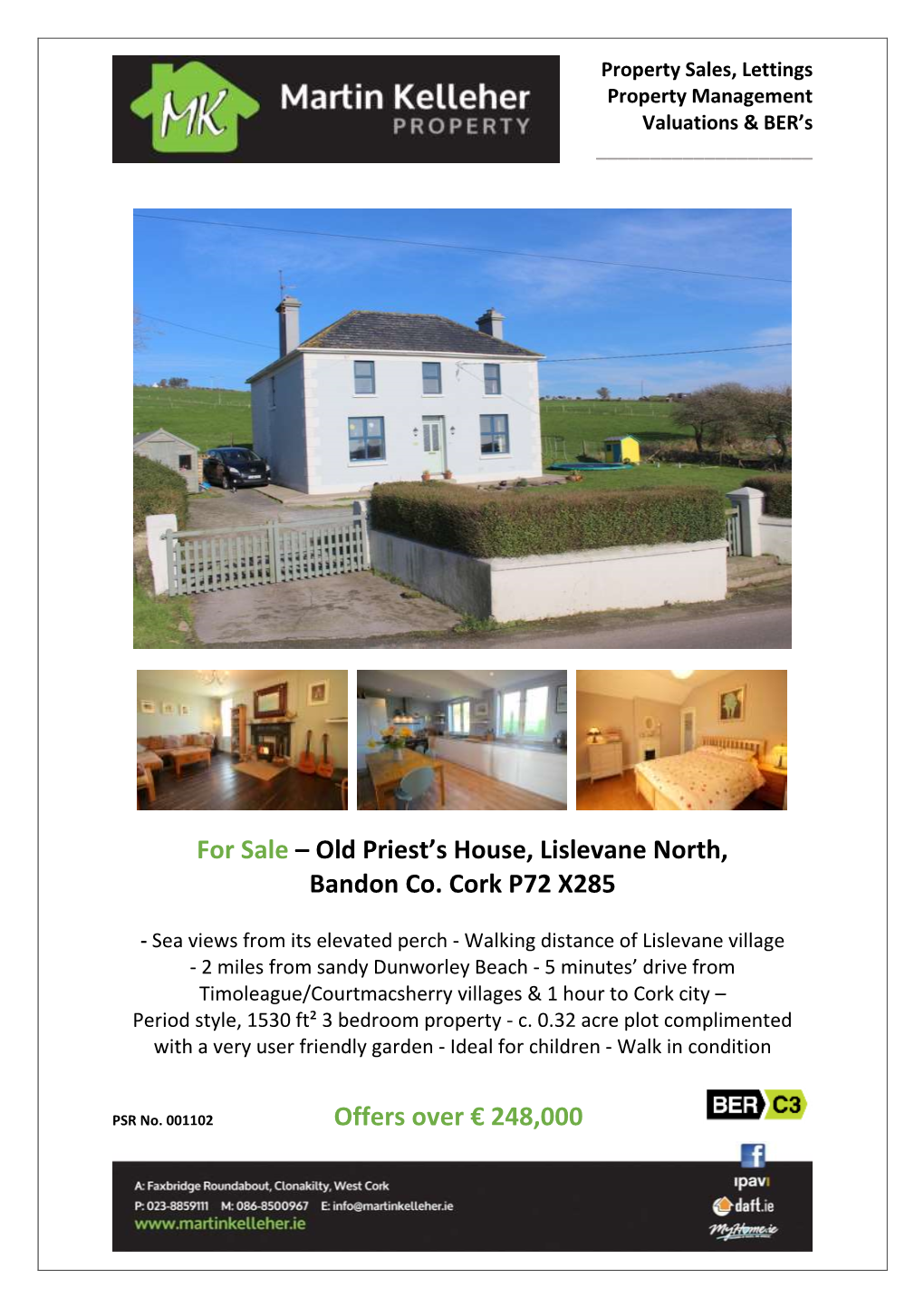 Old Priest's House, Lislevane North, Bandon Co. Cork P72 X285 Offers