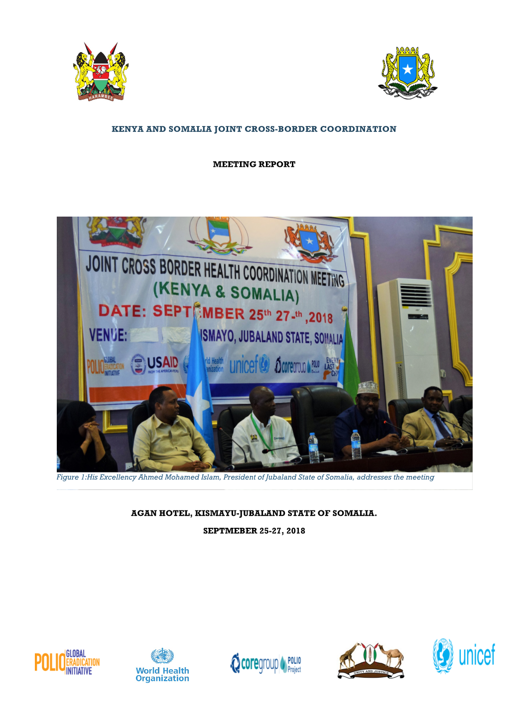 Kismayu-Jubaland State, Somalia, Joint Cross Border Health Coordination Meeting Report