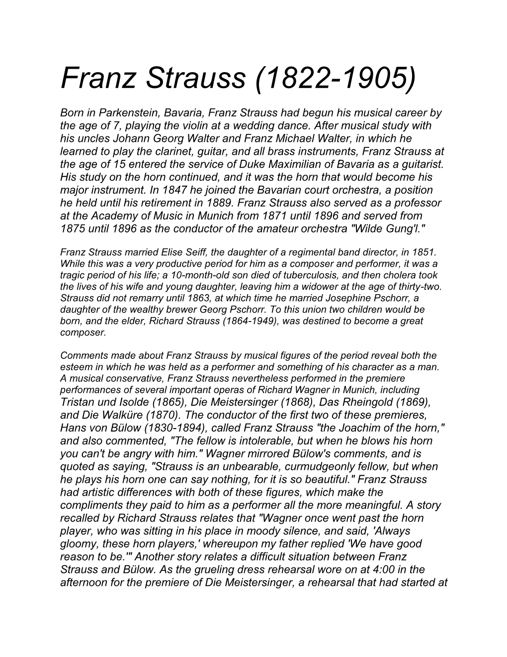 Franz Strauss (1822-1905)