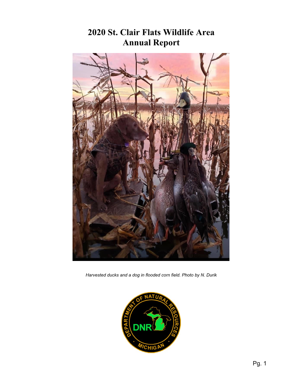 2020 St. Clair Flats Wildlife Area Annual Report