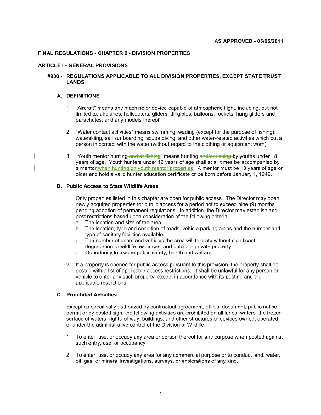 Final Regulations - Chapter 9 - Division Properties