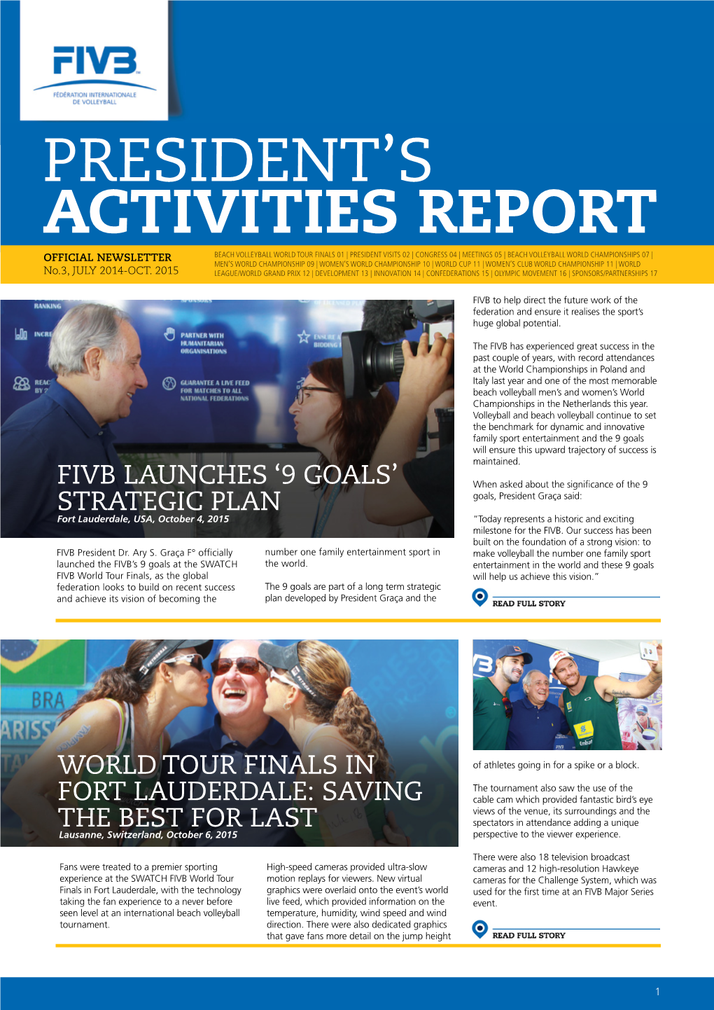 President's Activities Report