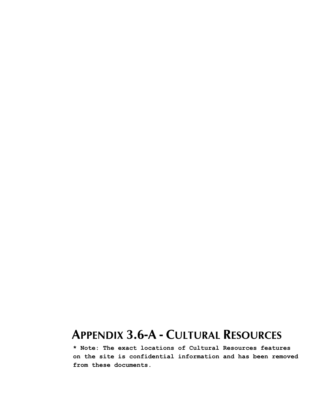 Cultural Resources