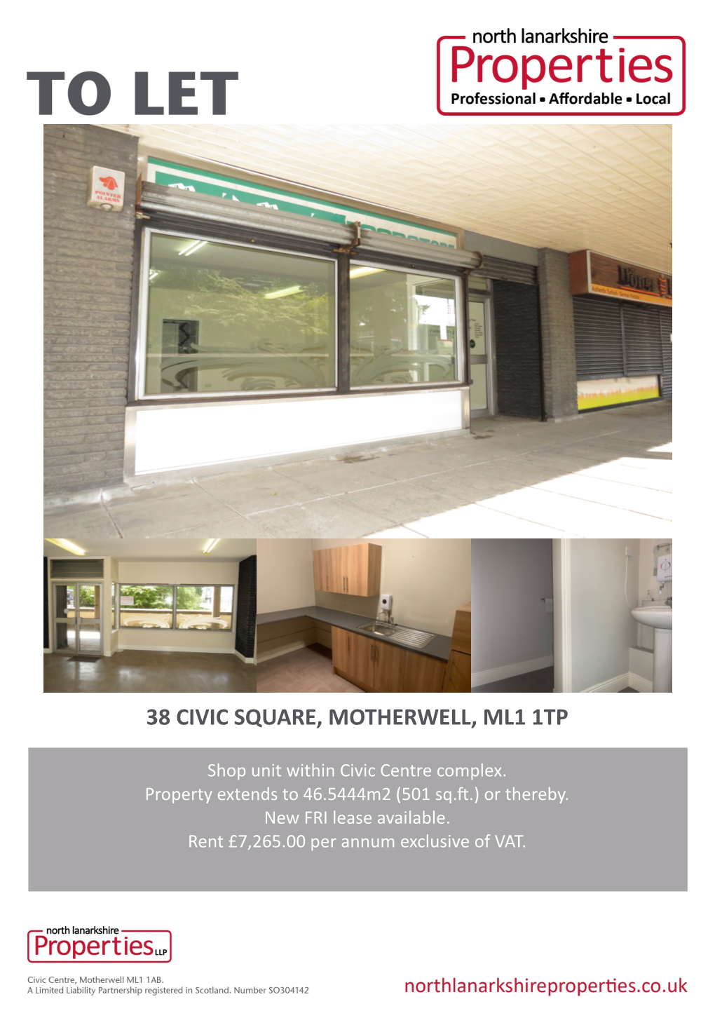 38 Civic Square, Motherwell, Ml1 1Tp