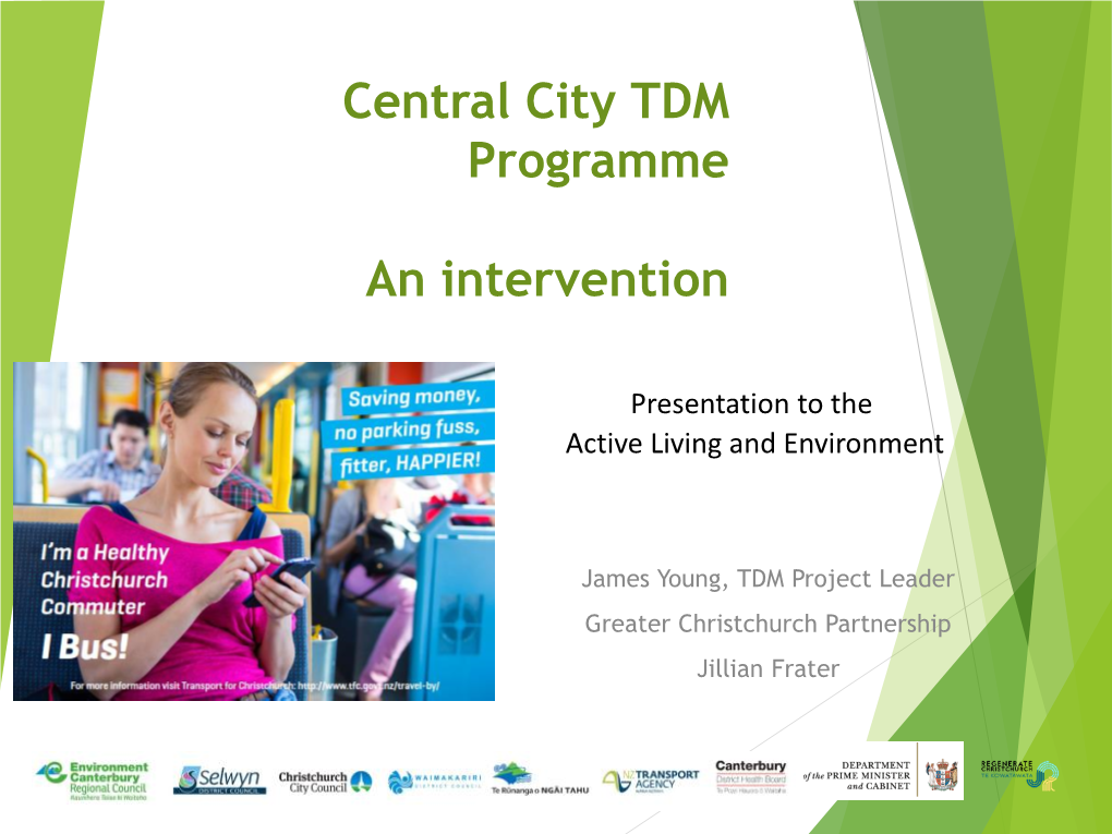 Central City TDM Programme an Intervention