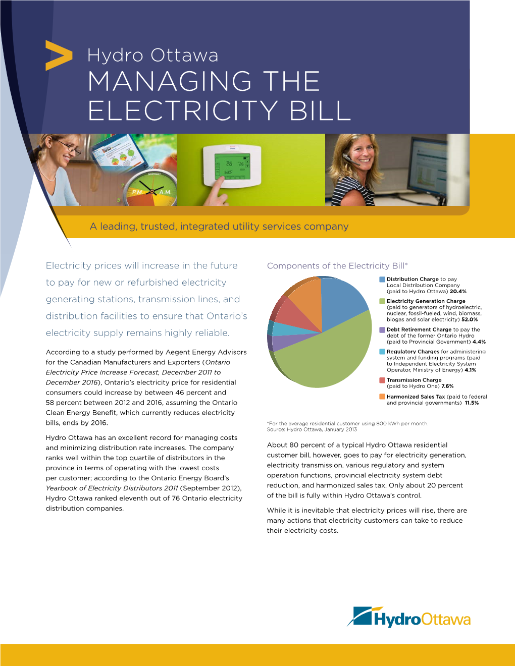 Hydro Ottawa > Managing the Electricity Bill