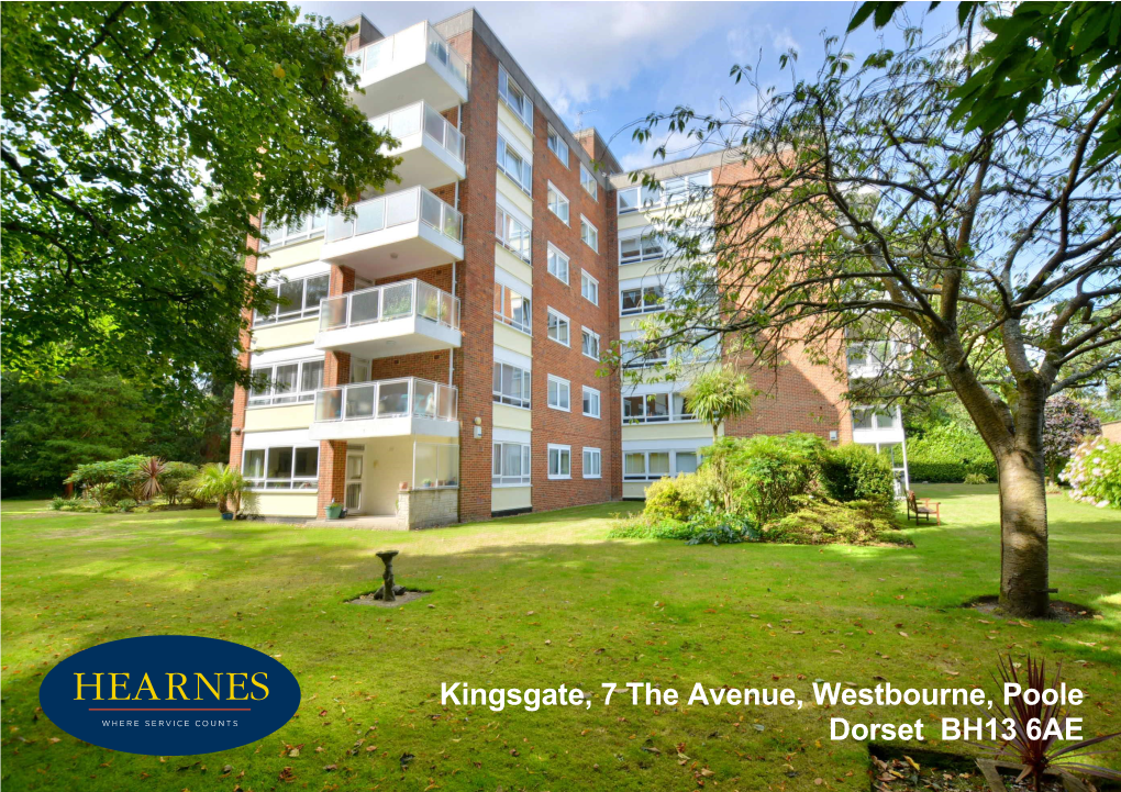 Kingsgate, 7 the Avenue, Westbourne, Poole Dorset BH13 6AE