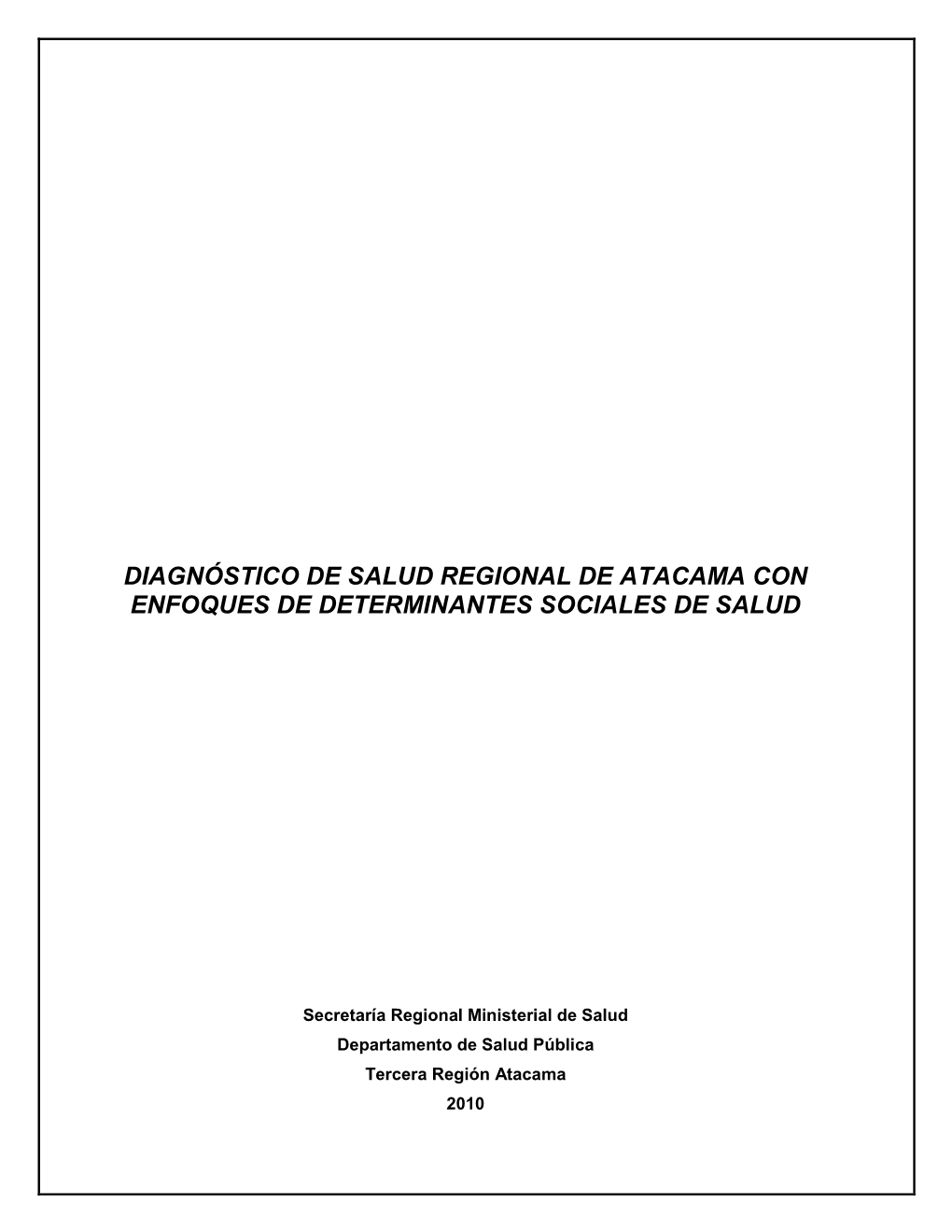Plan De Salud Pública Región Atacama