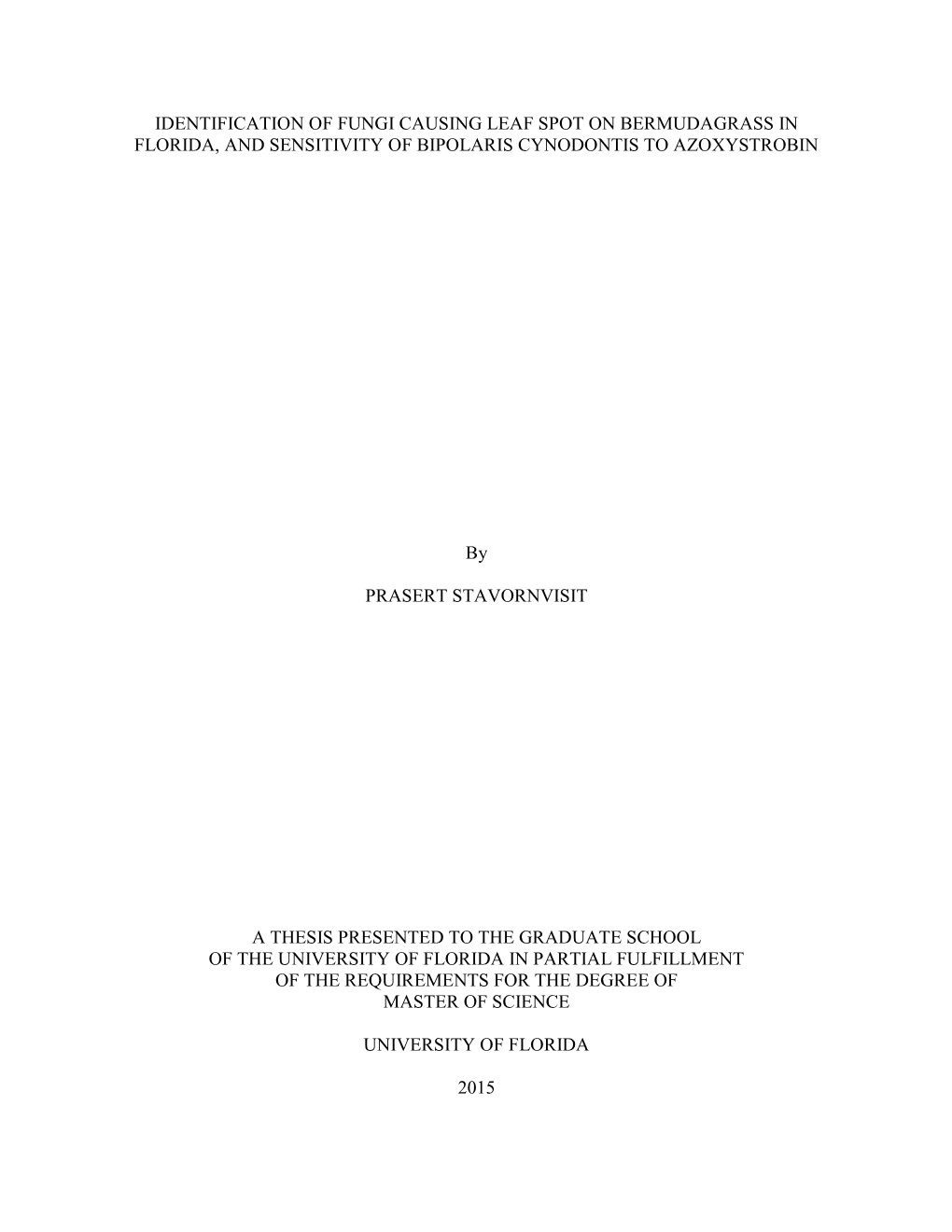 University of Florida Thesis Or Dissertation Formatting