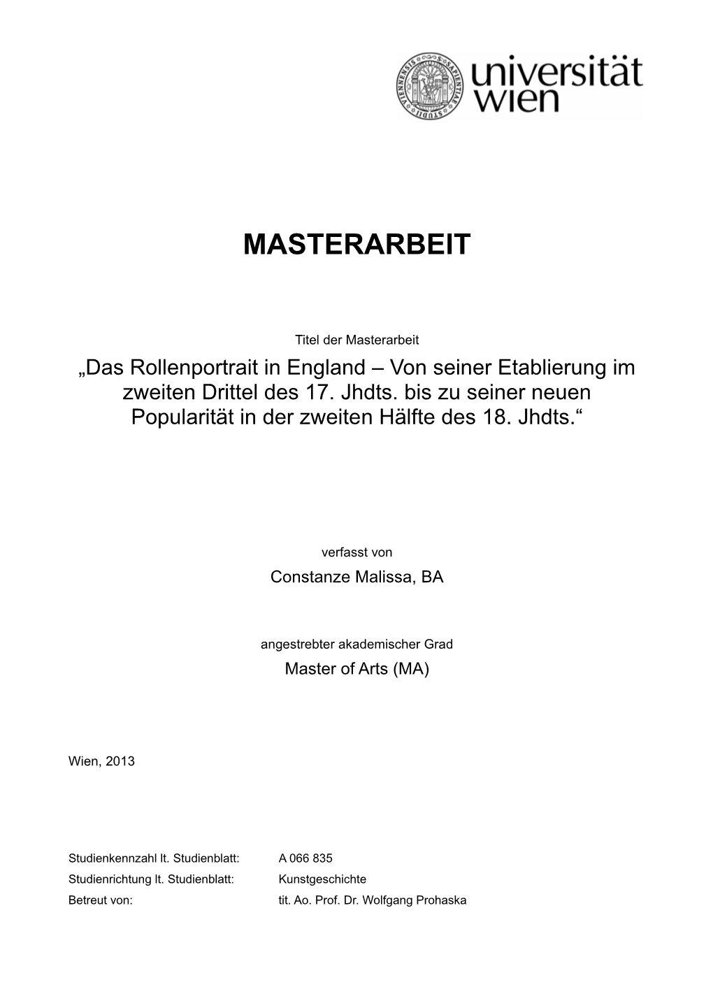 Masterarbeit