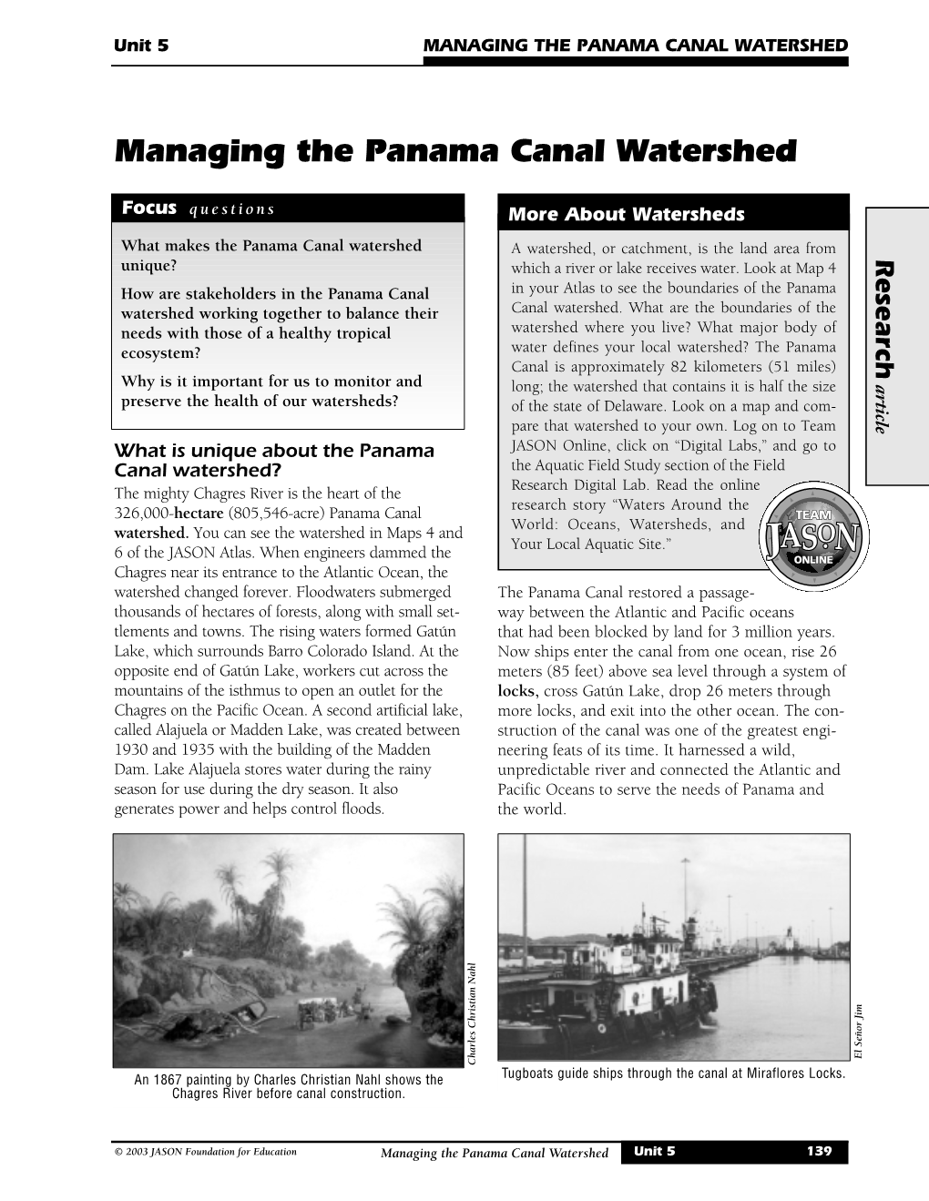 Managing the Panama Canal Watershed