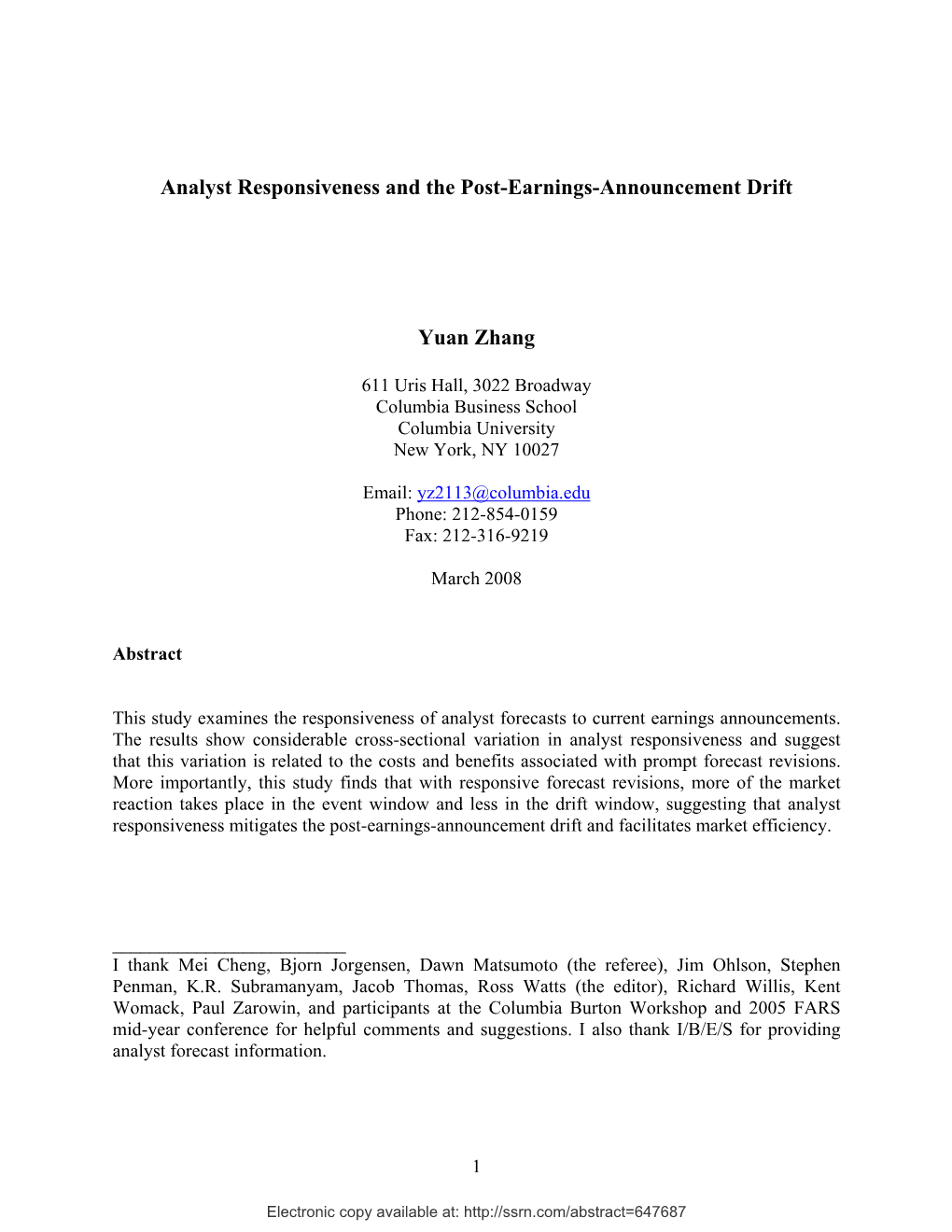 Analyst Responsiveness and the Post-Earnings-Announcement Drift