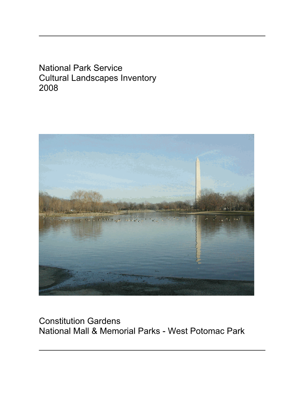 Constitution Gardens National Mall & Memorial Parks - West Potomac Park