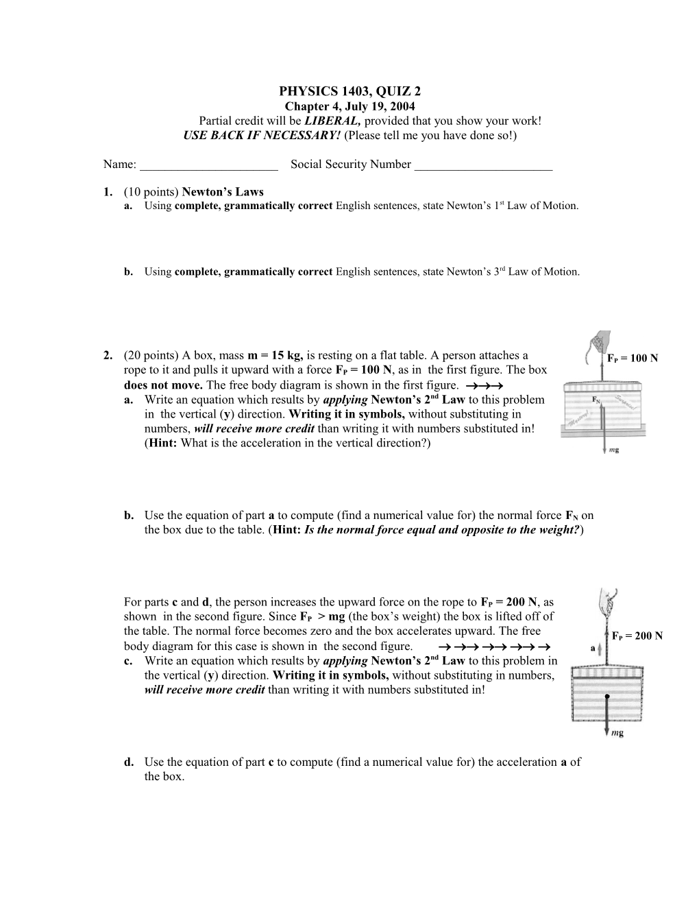 Supplementary Syllabus for Physics 1105-304 s1