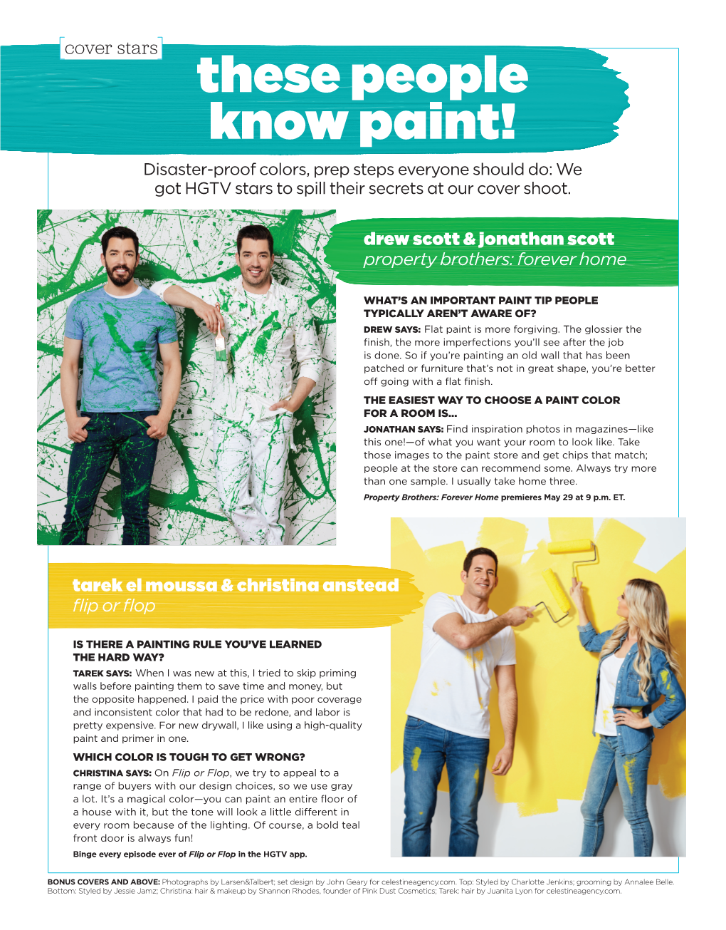 These People Know Paint! Disaster-Proof Colors, Prep Steps Everyone Should Do: We Got HGTV Stars to Spill Their Secrets at Our Cover Shoot