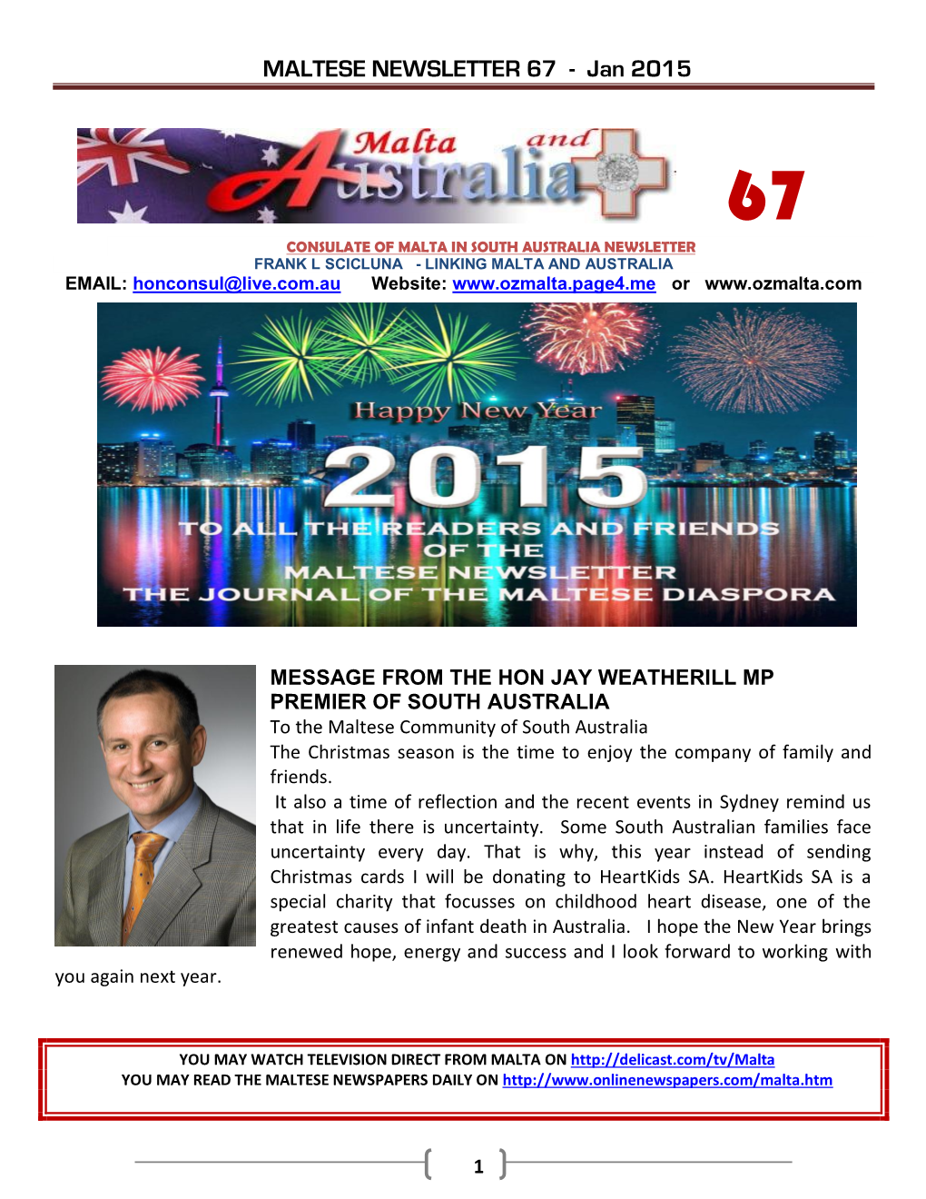 MALTESE NEWSLETTER 67 - Jan 2015