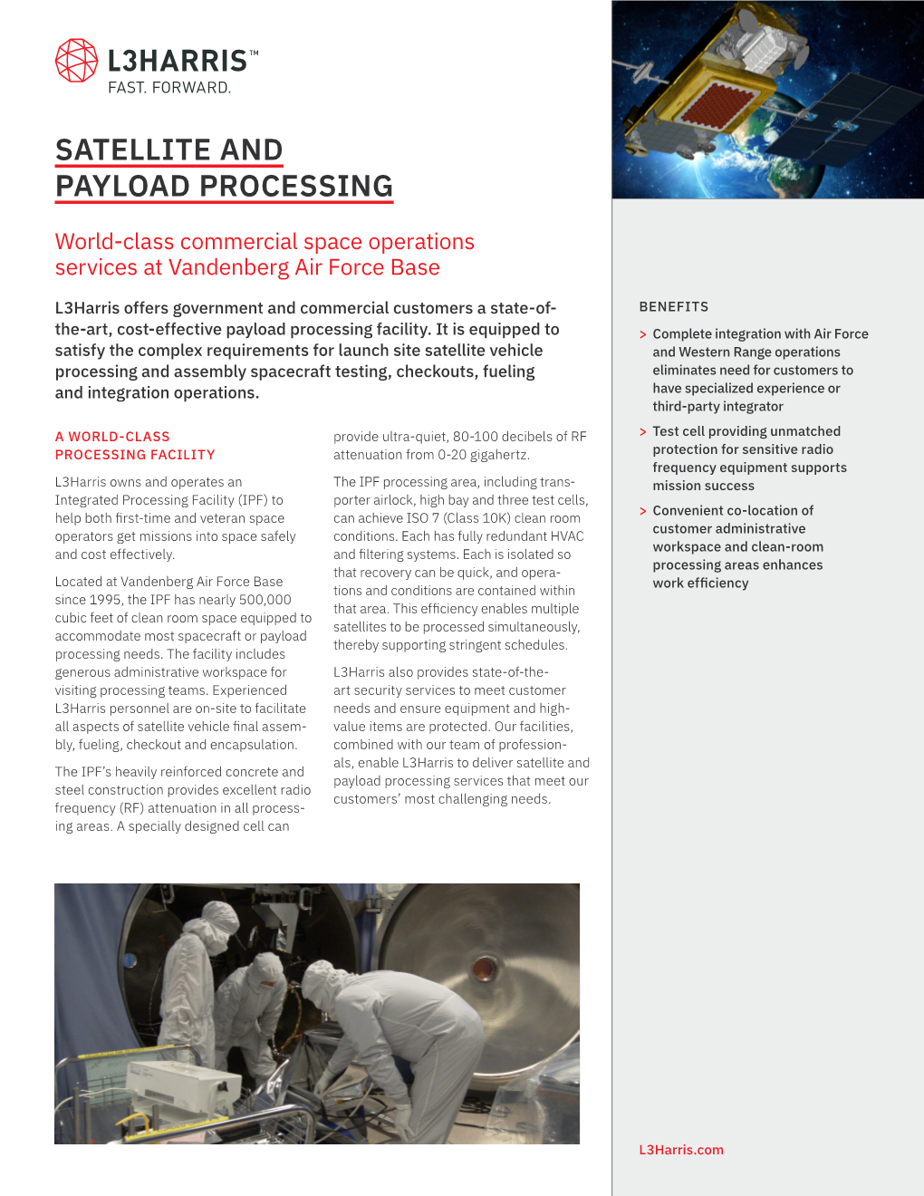 L3harris Satellite and Payload Processing