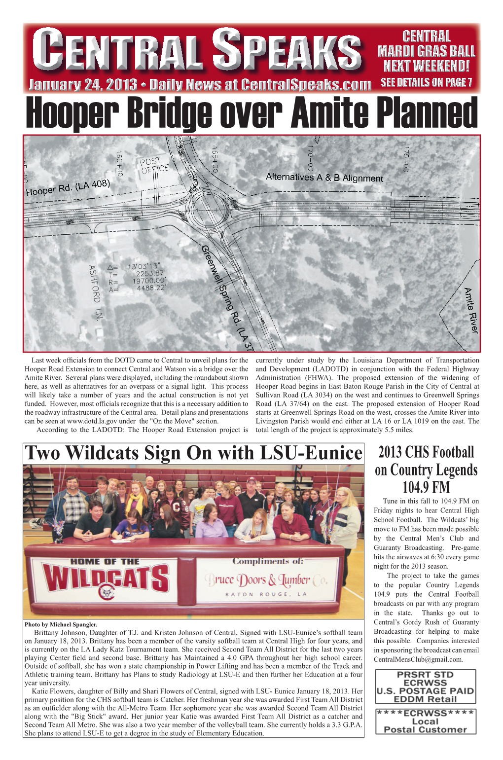 Two Wildcats Sign on with LSU-Eunice 2013 CHS Football on Country Legends 104.9 FM Tune in This Fall to 104.9 FM on Friday Nights to Hear Central High School Football