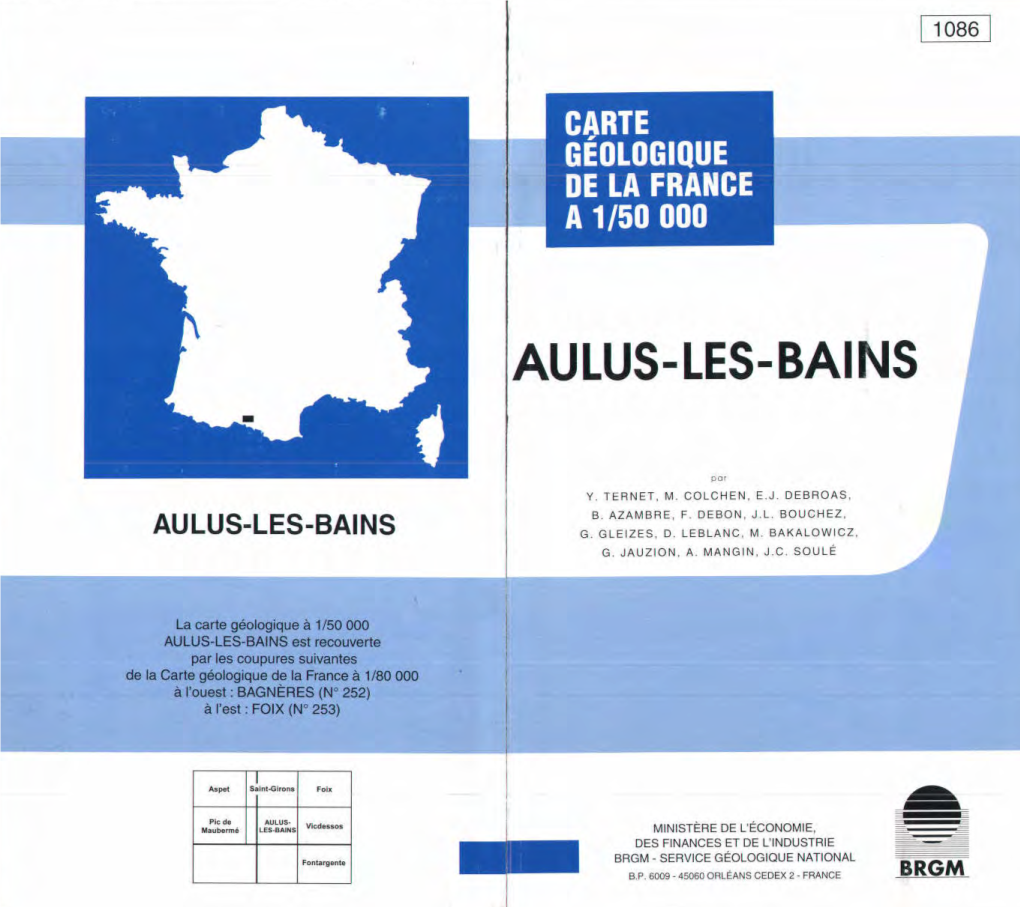 Aulus-Les-Bains À 1/50 000