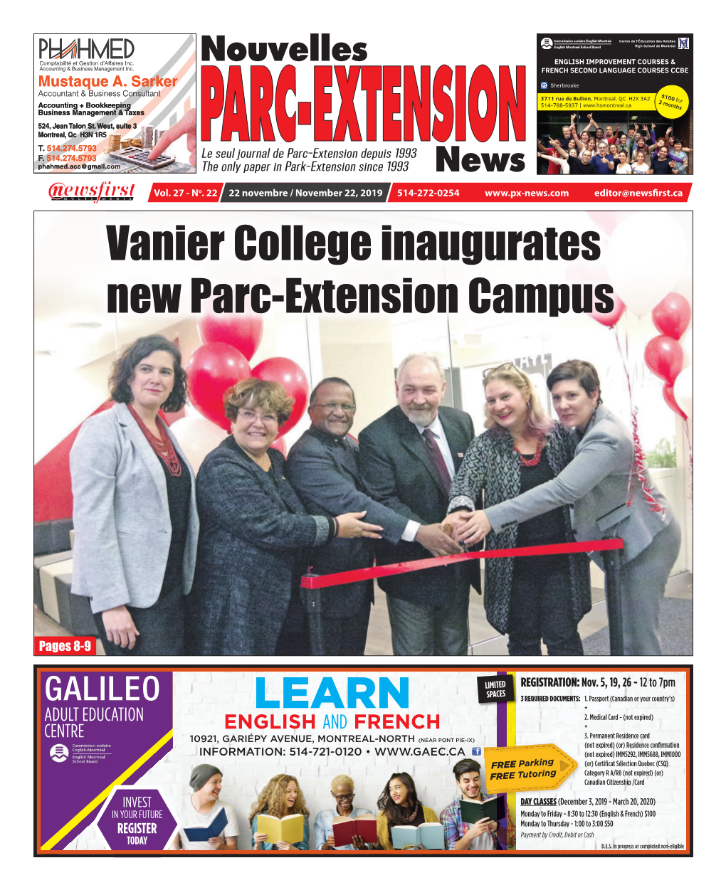 LEARN Vanier College Inaugurates New Parc-Extension Campus