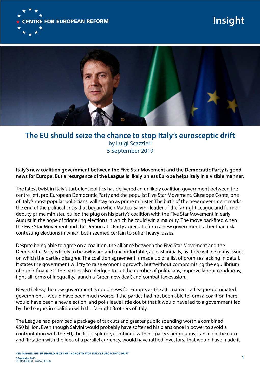 The EU Should Seize the Chance to Stop Italy's Eurosceptic Drift