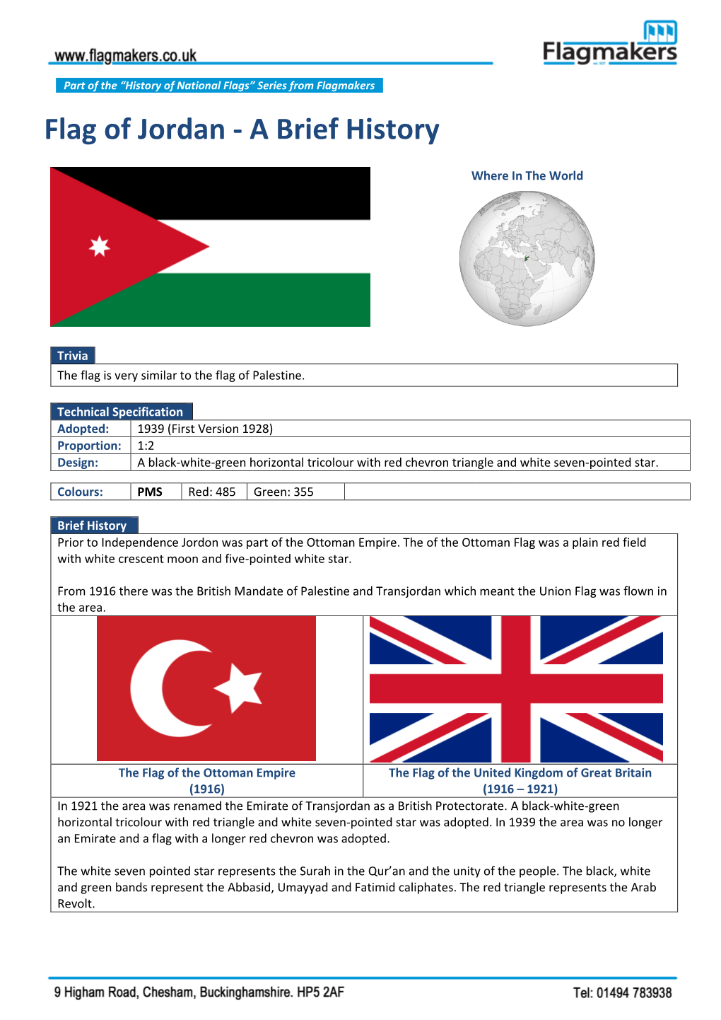 Flag of Jordan - a Brief History