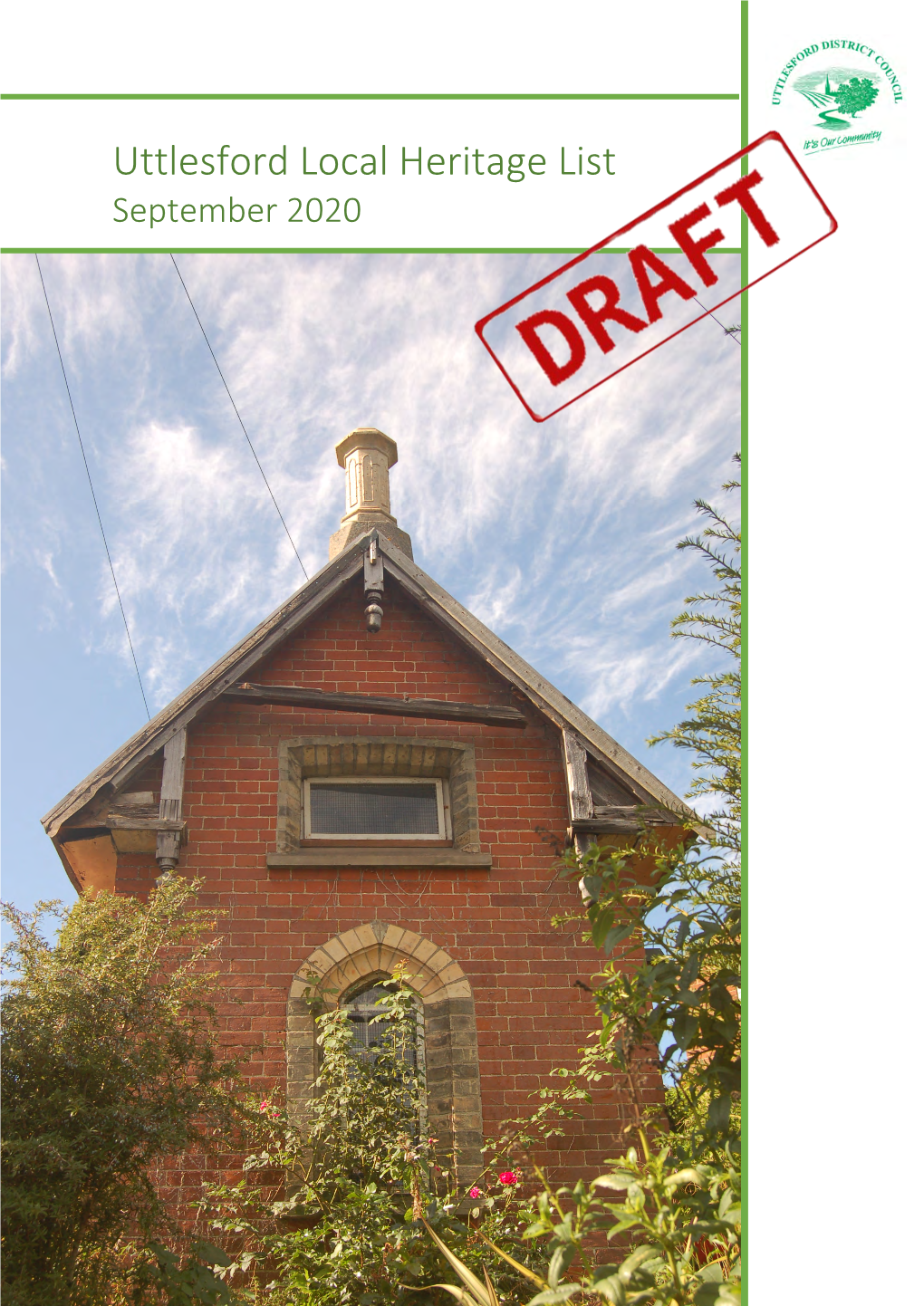 Uttlesford Local Heritage List September 2020 Contents