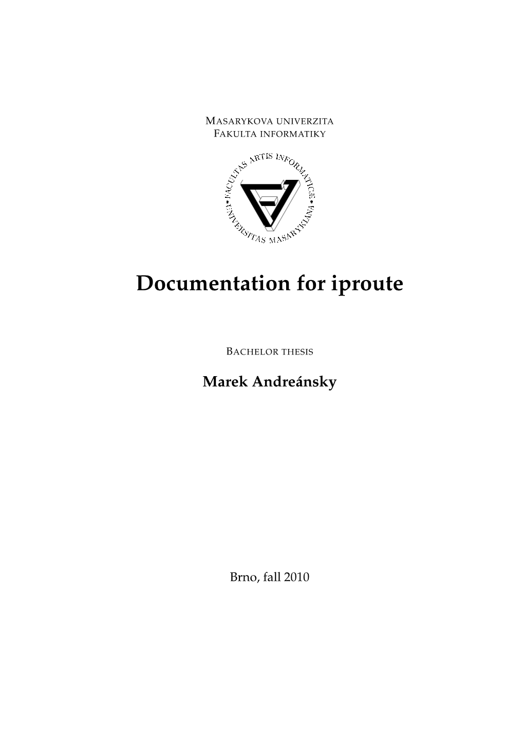 Documentation for Iproute