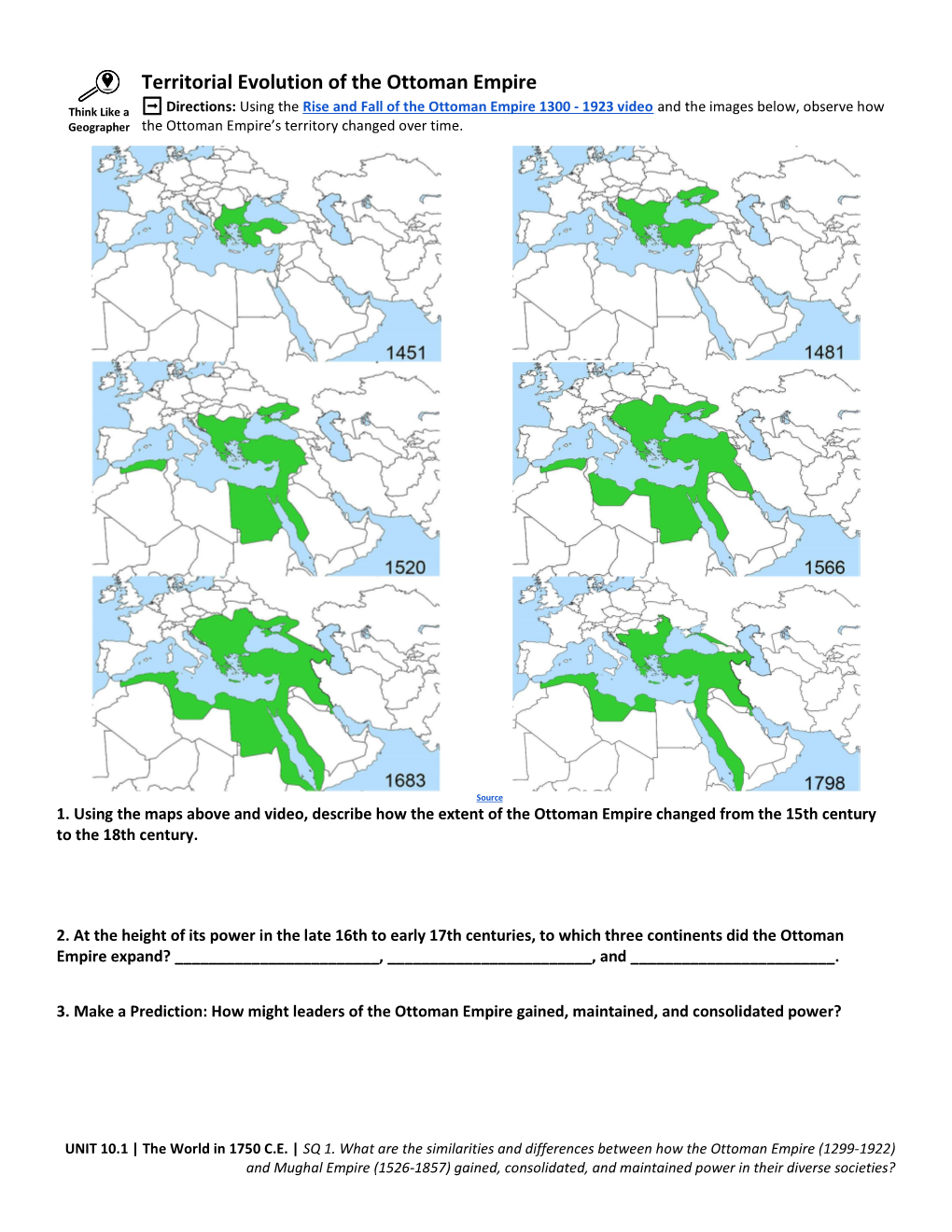 Territorial Evolution of the Ottoman Empire