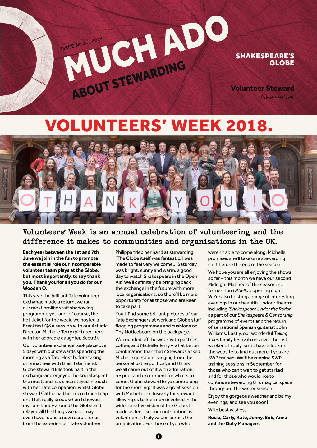 Volunteers' Week 2018