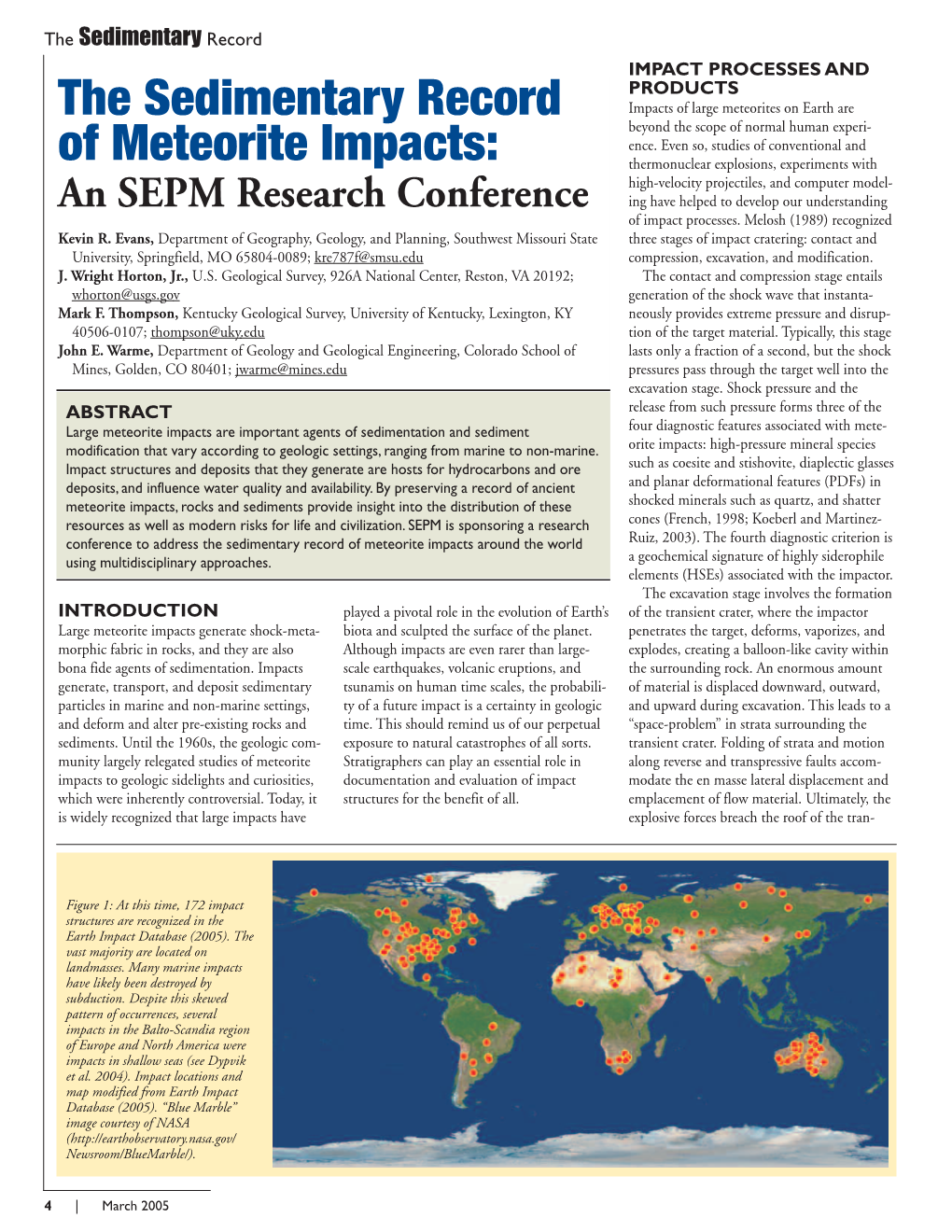 The Sedimentary Record of Meteorite Impacts