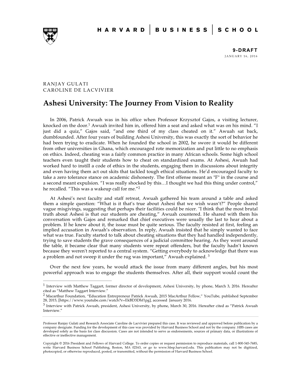 Ashesi University: the Journey from Vision to Reality